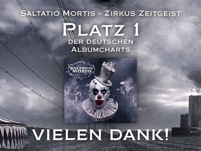 SALTATIO MORTIS - mit "Zirkus Zeitgeist" auf Platz 1 der Albumcharts